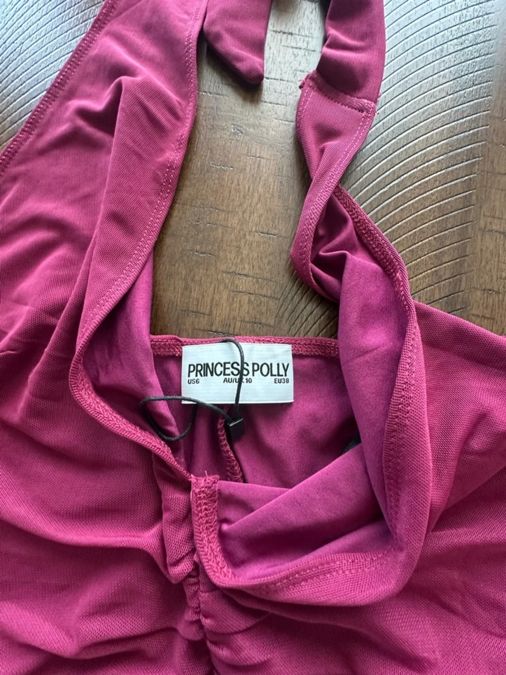 Princess Polly Jailyne Halter Plunge Maxi Dress Plum - Picture 3 of 3